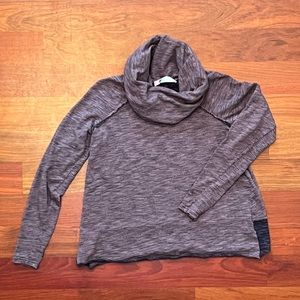 Free People FP Beach Two Body Corps Deux Purple Cowl Funnel Neck Shirt